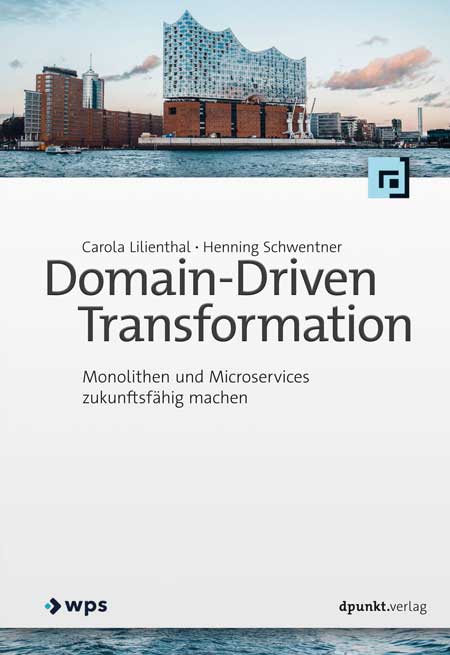 Cover of German book *Domain-Driven Transformation*