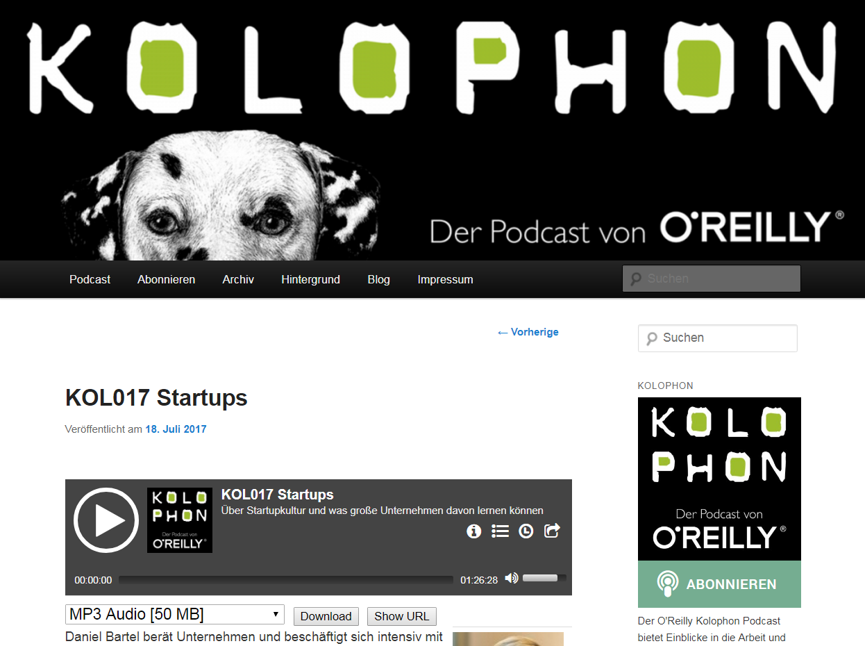 Kolophon #017 ist da: Ein Gespräch über die Startup-Kultur