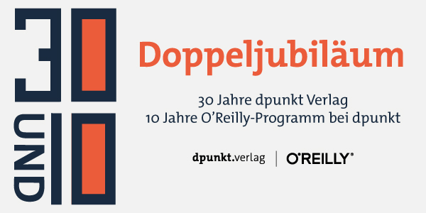 Grafik 'Doppeljubiläum - 30 Jahre dpunkt.verlag, 10 Jahre O'Reilly-Programm bei dpunkt'